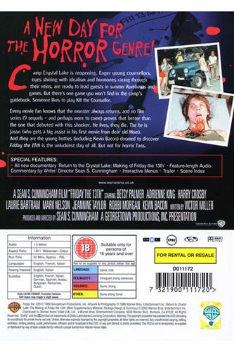 Friday The 13th (1980) DVD