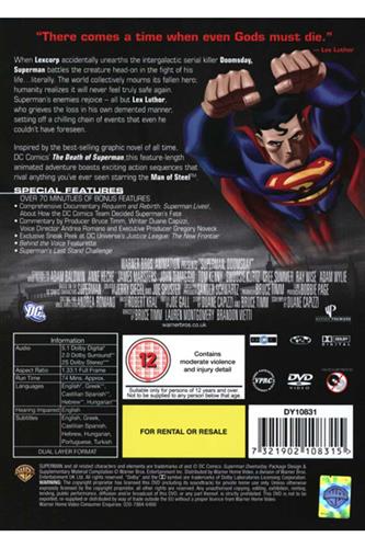 DC Universe Movie - Superman - Doomsday DVD