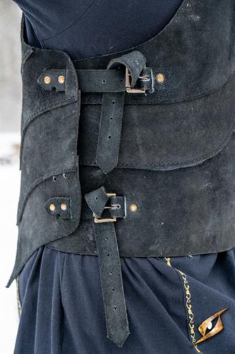 Shadow torso armor, suede - Sort