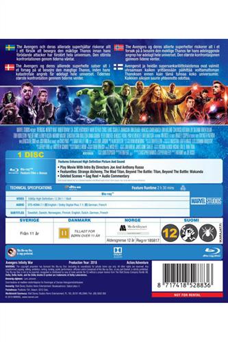 Avengers - Infinity War (Blu-Ray)