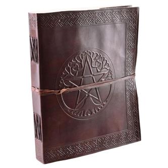 læderdagbog m. Pentagram, brun