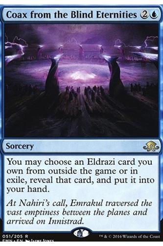 Coax from the Blind Eternities