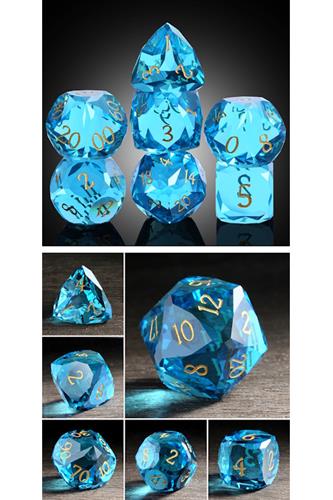 Glasterninger - Facet: Aquamarin