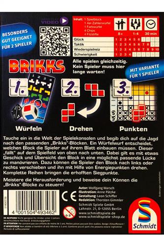 Stor eg publikum amerikansk dollar Brikks - Tetris-lignende terningspil - regler på tysk | Faraos Webshop