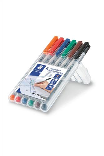 Lumocolor Markers linjebredde M (1mm) - pakke med 6 styk