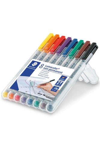 Lumocolor Markers linjebredde M (1mm) - pakke med 8 styk