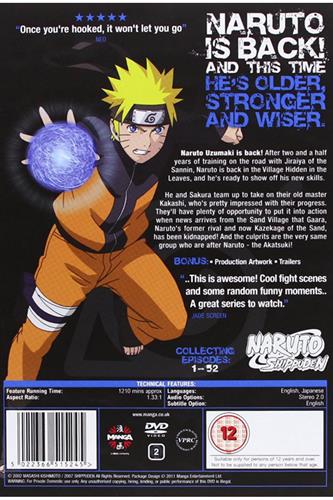 DVDs Naruto Shippuuden Box 1 - Episódios 1 ao 52 Dublados