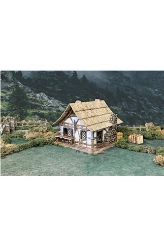 Battle Systems Thatched Cottage – Cottage Chaume Prêt à Jouer, Décors De Jeu Sans Montage