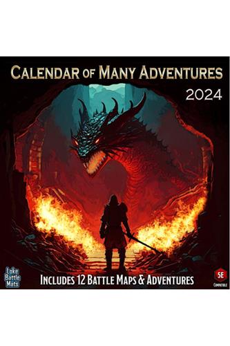 Calendar of Many Adventures 2024 - Kalender & Battle Mats + eventyr