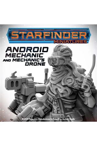 Starfinder miniatures: Android Mechanic (with drone)