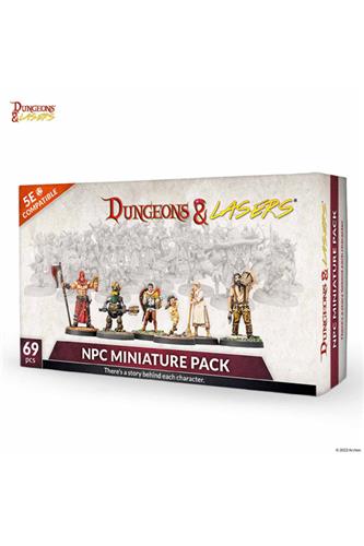 Dungeons & Lasers - NPC Miniature Pack | Set Di 4 Scale In Pietra E Legno