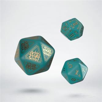 Rollespilsterninger: RuneQuest Expansion Dice - Tyrkis/guld