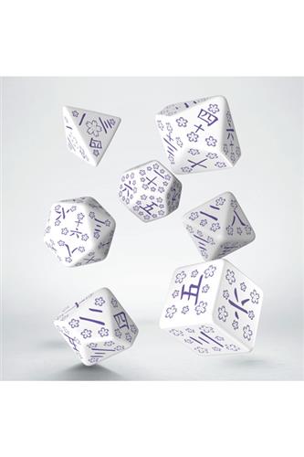 Rollespilsterninger: Japanese Dice Set - Blue Star Lotus