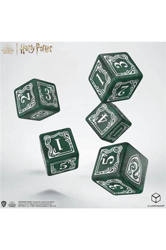 Terningpose - Harry Potter: Slytherin med 5 terninger