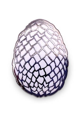 Rollespilsnål: Dragon Egg (Hvid emalje)