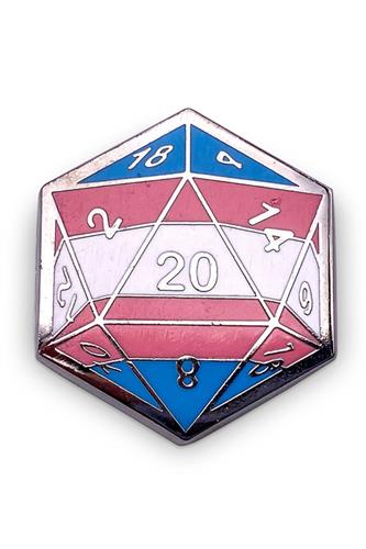 Rollespilsnål: d20 Pride Flag - Transgender Flag