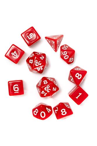 D&D New Adventurer Set - Red Dice