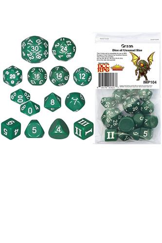 Dice of Unusual Size Grøn (14 styk)