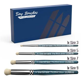 Dry Brush Blue Series set, 4 brushes