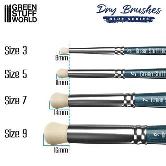 Dry Brush Blue Series set, 4 brushes