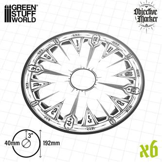 Clear Objective Marker (40mm+3') Pack x6