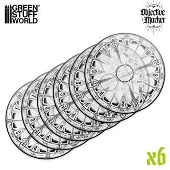 Clear Objective Marker (40mm+3') Pack x6