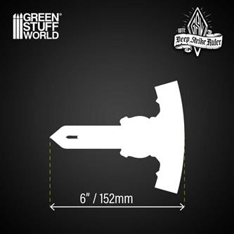 Deep Strike Ruler Template 6" - Fluor Green