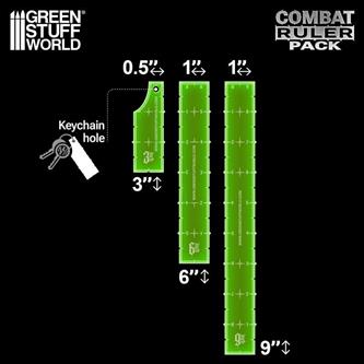 3-6-9 Combat Ruler Pack – Fluor Green