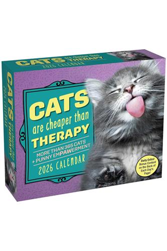 Cats Are Cheaper Than Therapy - 2026 Dag-til-Dag Kalender
