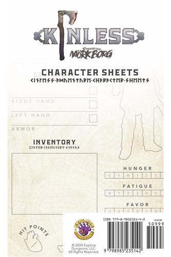 Kinless - Character Sheets