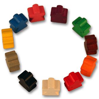 Tilbehør: Meeple-kvinde (til Carcassonne m.fl.) grå