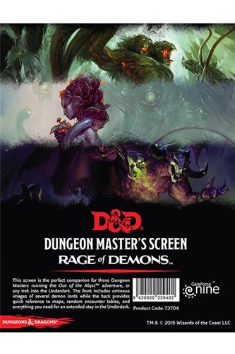 Rage of Demons - Dungeon Master's Screen