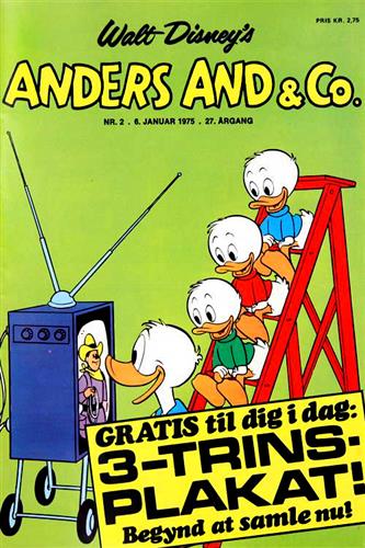 Anders And & Co. 1975 Nr. 2 m. Indlæg