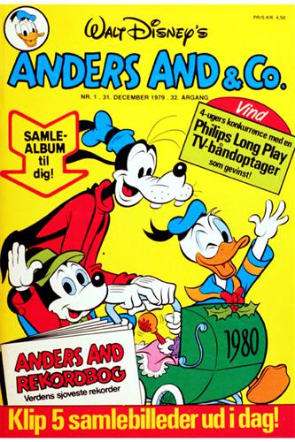 Anders And & Co. 1980 Nr. 1 m. Indlæg