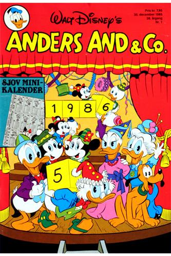 Anders And & Co. 1986 Nr. 1 m. Indlæg