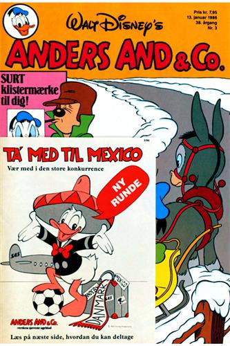 Anders And & Co. 1986 Nr. 3 m. Indlæg