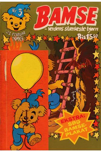 Bamse. Verdens stærkeste Bjørn 1998 Nr. 3 m. Plakat