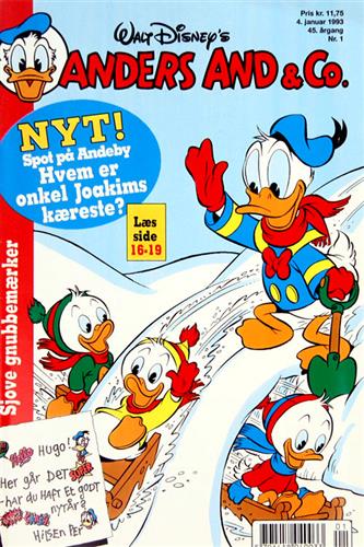 Anders And & CO. 1993 Nr. 1 m. 2 Indlæg