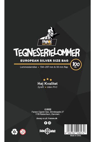 Tegneserielomme: European Silver Size with flap