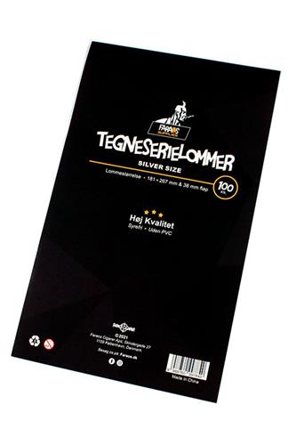 Tegneserielomme: Silver Size with flap