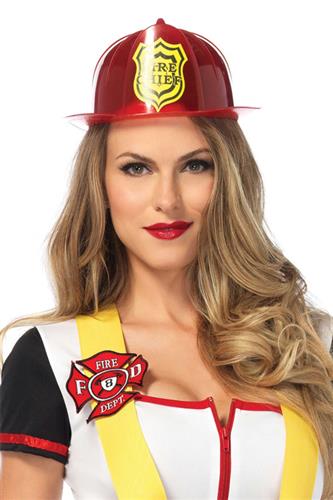 Brandmandshjelm, rød