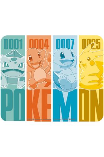 Pokemon - Kanto Starters Musemåtte 23x19cm