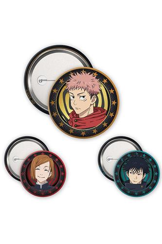 Jujutsu Kaisen - Yuji, Megumi & Nobara Badges (3stk)