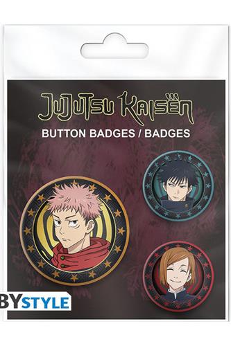 Jujutsu Kaisen - Yuji, Megumi & Nobara Badges (3stk)