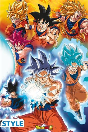 Dragon Ball Super - Goku's Transformations Plakat 91,5x61cm