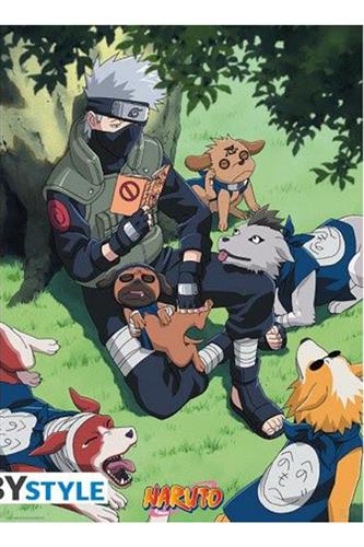 Naruto - Kakashi & Dogs Plakat 52x38cm