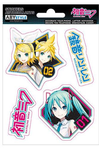 Hatsune Miku - Characters Klistermærker 16x11cm (2stk)