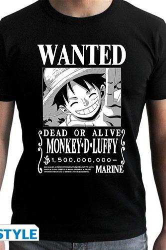 LUFFY WANTED UNISEX TSHIRT - PETROL BLUE - Shasthas