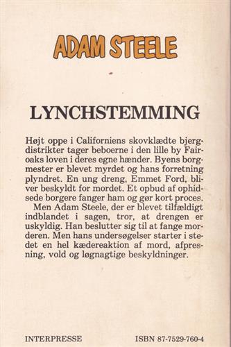 Adam Steele - Bøger - Bind 1 - Lynchstemning 1981