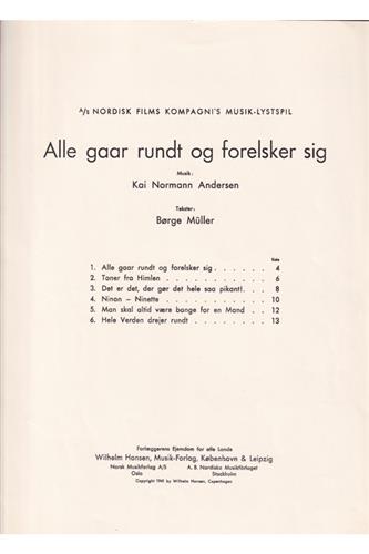Alle Gaar Rundt og Forelsker Sig 1941 - 8. Oplag Node Hæfte